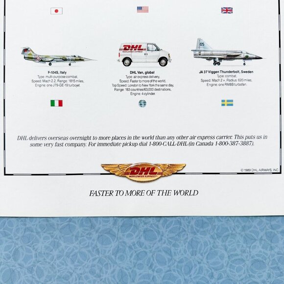 DHL “World’s Fastest Aircraft” 1989 Ad | Aviation Print - Picture 6 of 6